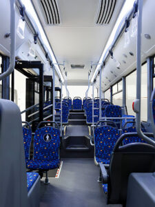 Sedili posteriori di un bus