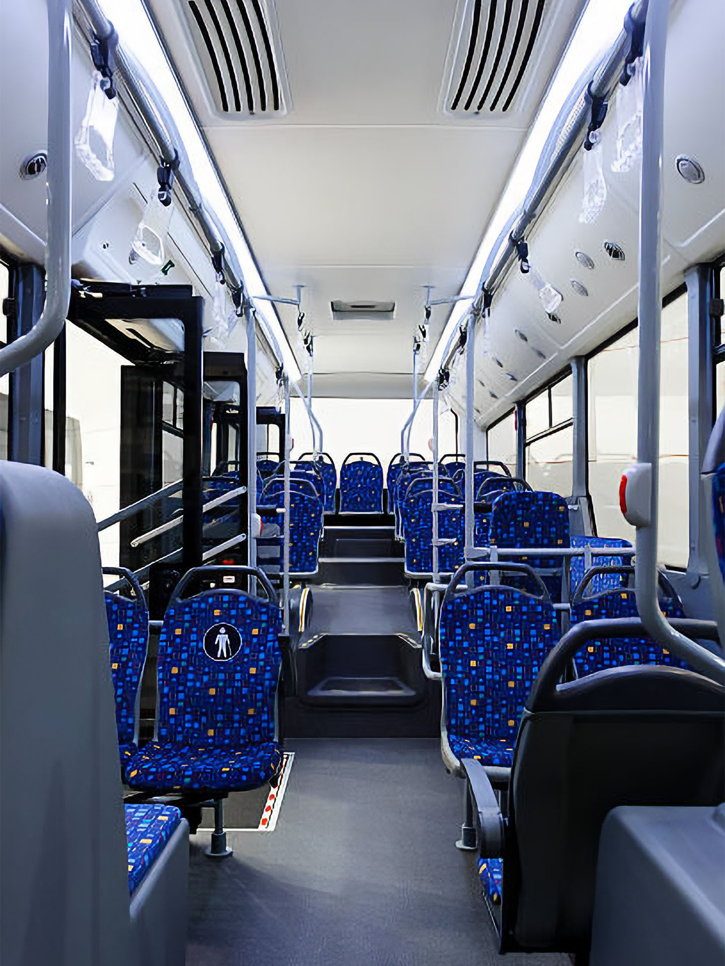 Sedili posteriori di un bus