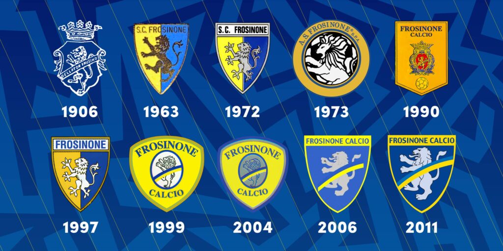 cronistoria stemma frosinone Cronistoria dello stemma del Frosinone dal 1906 al 2011