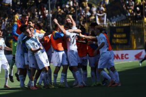 Esultanza al gol di Bracaglia in Juve Stabia-Frosinone