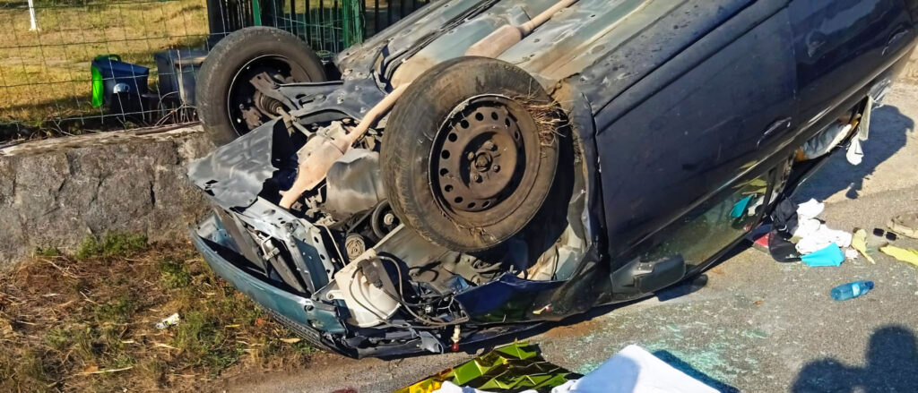 matteo giusti auto ribaltata matteo giusti auto ribaltata